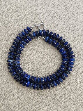 LAPIS SEMI-PRECIOUS GEMSTONE NECKLACE--18"